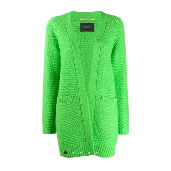 Scotch & Soda Chunky Knit Wool-Blend Open-Front Green Cardigan Sweater Small - Picture 1 of 14
